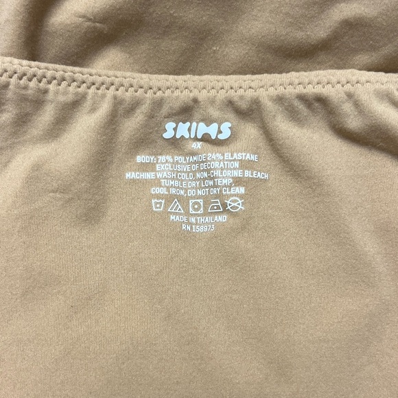 SKIMS Fits Everybody Cami Thong Bodysuit Clay Beige 4X Shapewear Thong NO BOX - Picture 4 of 11